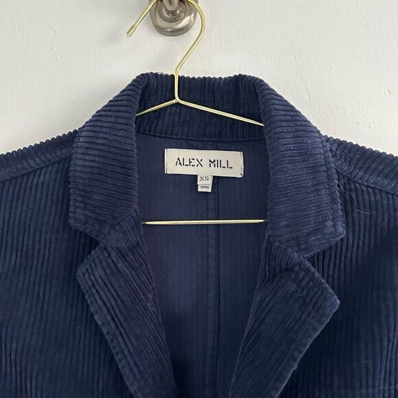 Alex Mill Navy Blue Boyish Corduroy Blazer Jacket Size XS Huckberry - Picture 8 of 15